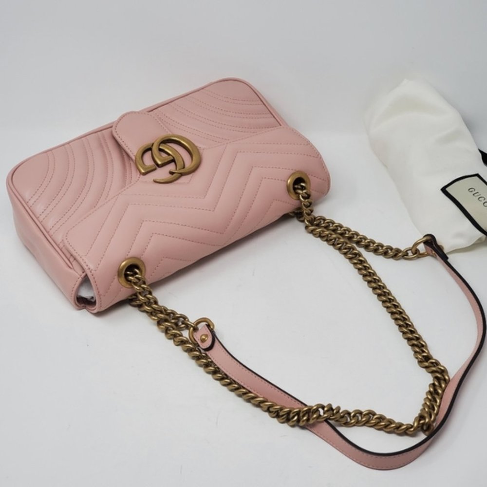 Gucci Small Marmont Matellasse Leather Crossbody - Picture 3 of 14